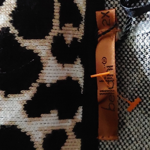 Belldini Leopard Print Moto Zip Front Cardigan Sweater Sz.2X NWT - Picture 7 of 8